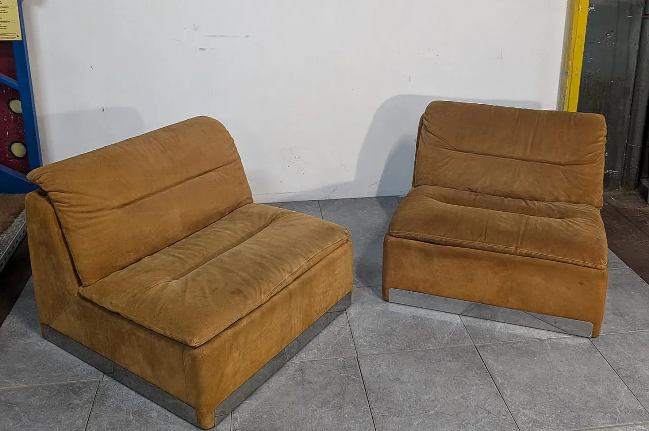 Pair of Armchairs by Saporiti, 1970s 1