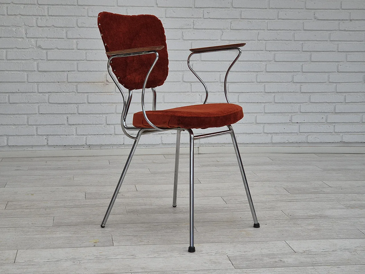 Danish teak armchair with armrests, 1960s 2