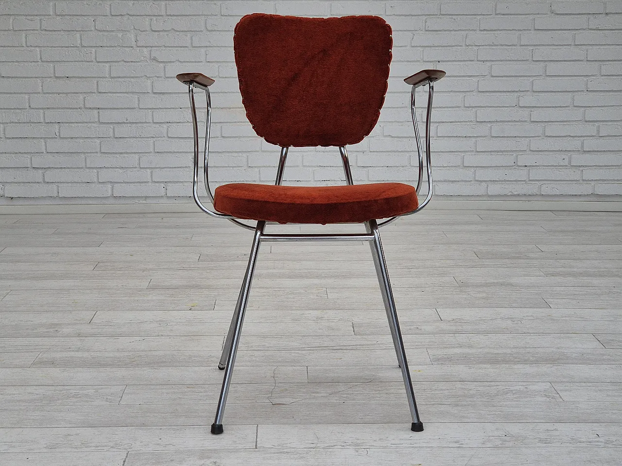 Danish teak armchair with armrests, 1960s 4