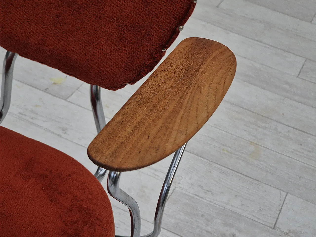 Danish teak armchair with armrests, 1960s 5