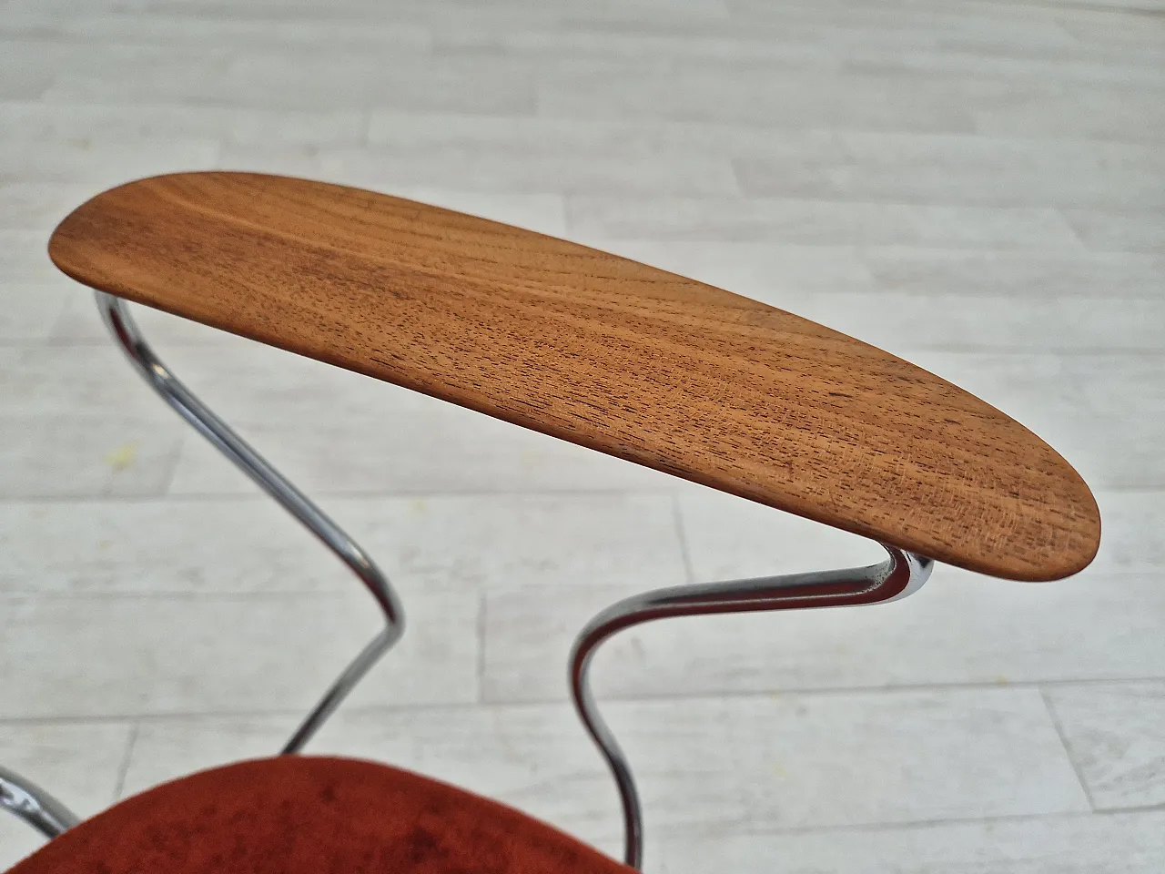 Danish teak armchair with armrests, 1960s 10