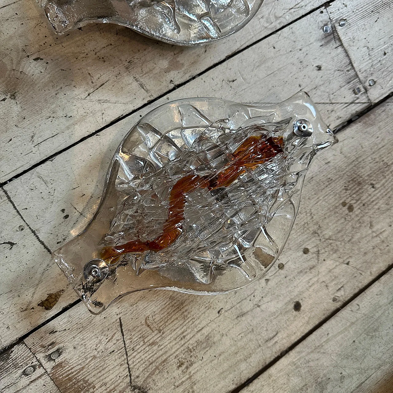 Pair of Murano glass wall sconces by Mazzega, 1970s 6