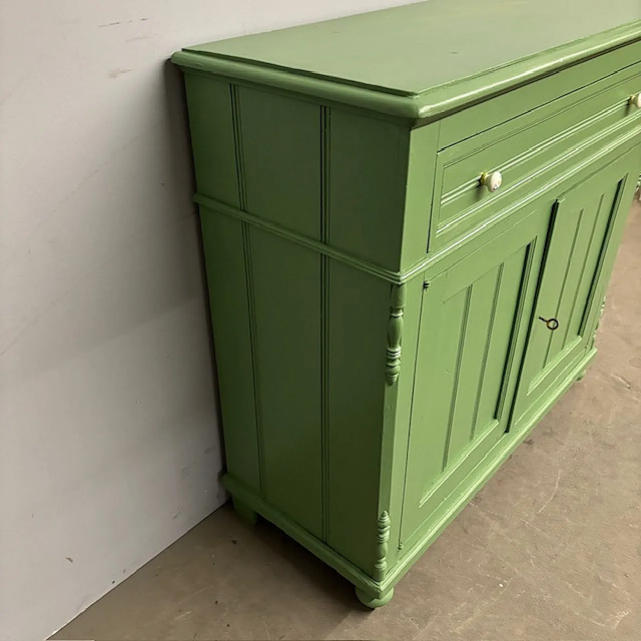 Credenza toscana in legno verde salvia, '800 10