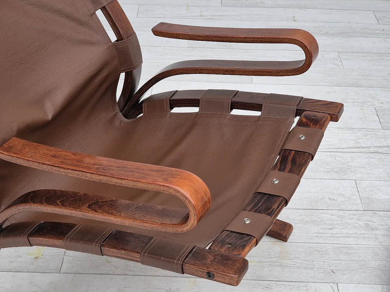 Scandinavian lounge chair leather, 1970s 19