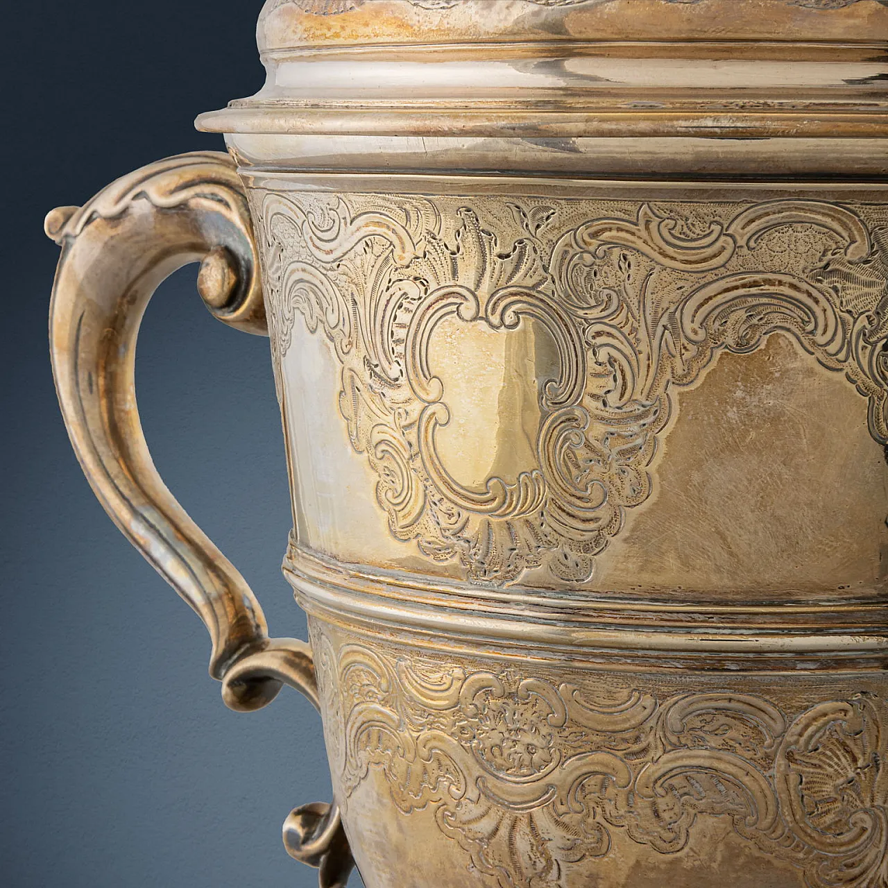 George II Silver Cup with scroll sockets with curls, 18th century 3