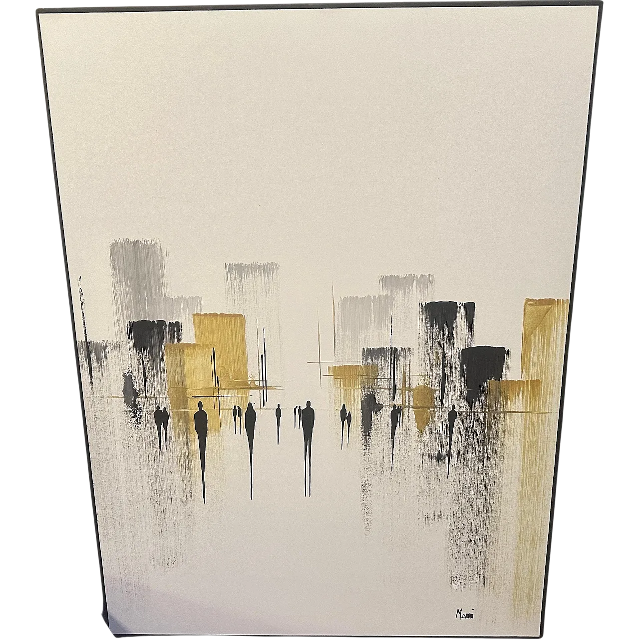 Golden City, acrylic on canvas by Giancarlo Marcucci, 2000s 13