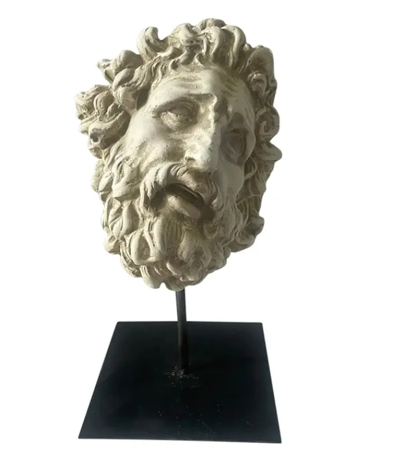 Head of Lacoonte, plaster sculpture on metal base, early 20th century 1