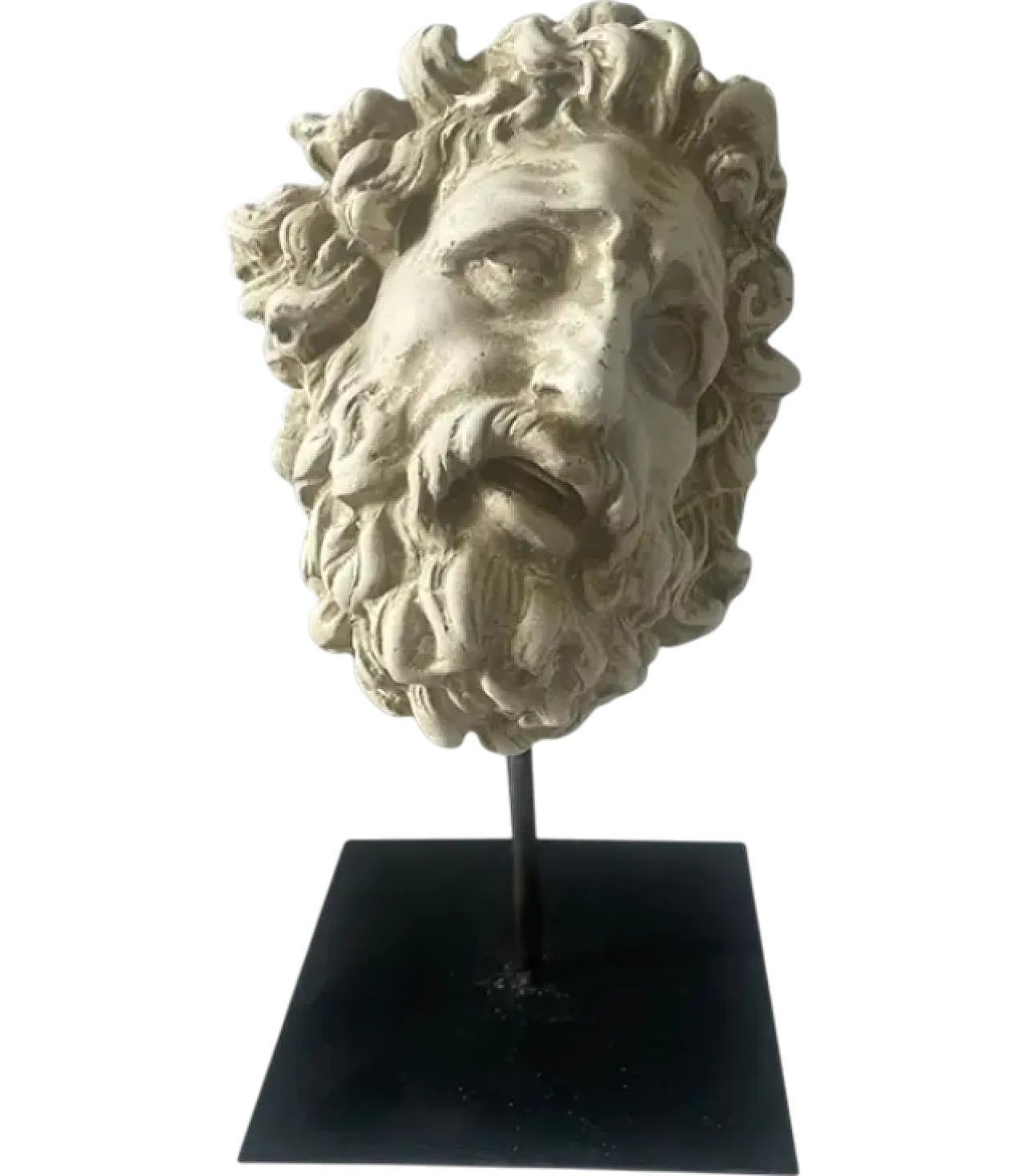 Head of Lacoonte, plaster sculpture on metal base, early 20th century 9