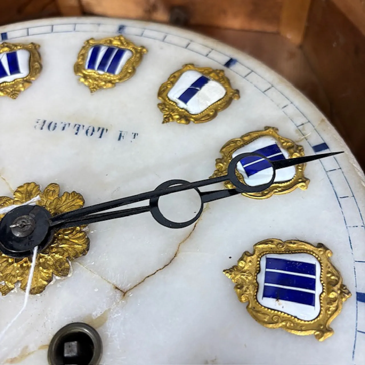 Walnut and rosewood “Ox's eye” wall clock, 1850 12