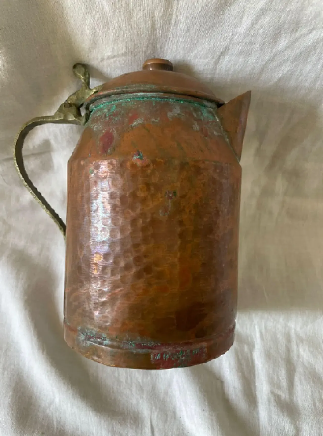 Hammered copper jug, early 20th century 8