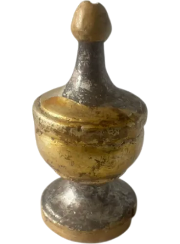 Hand-carved gilded and silvered wooden base, late 19th century