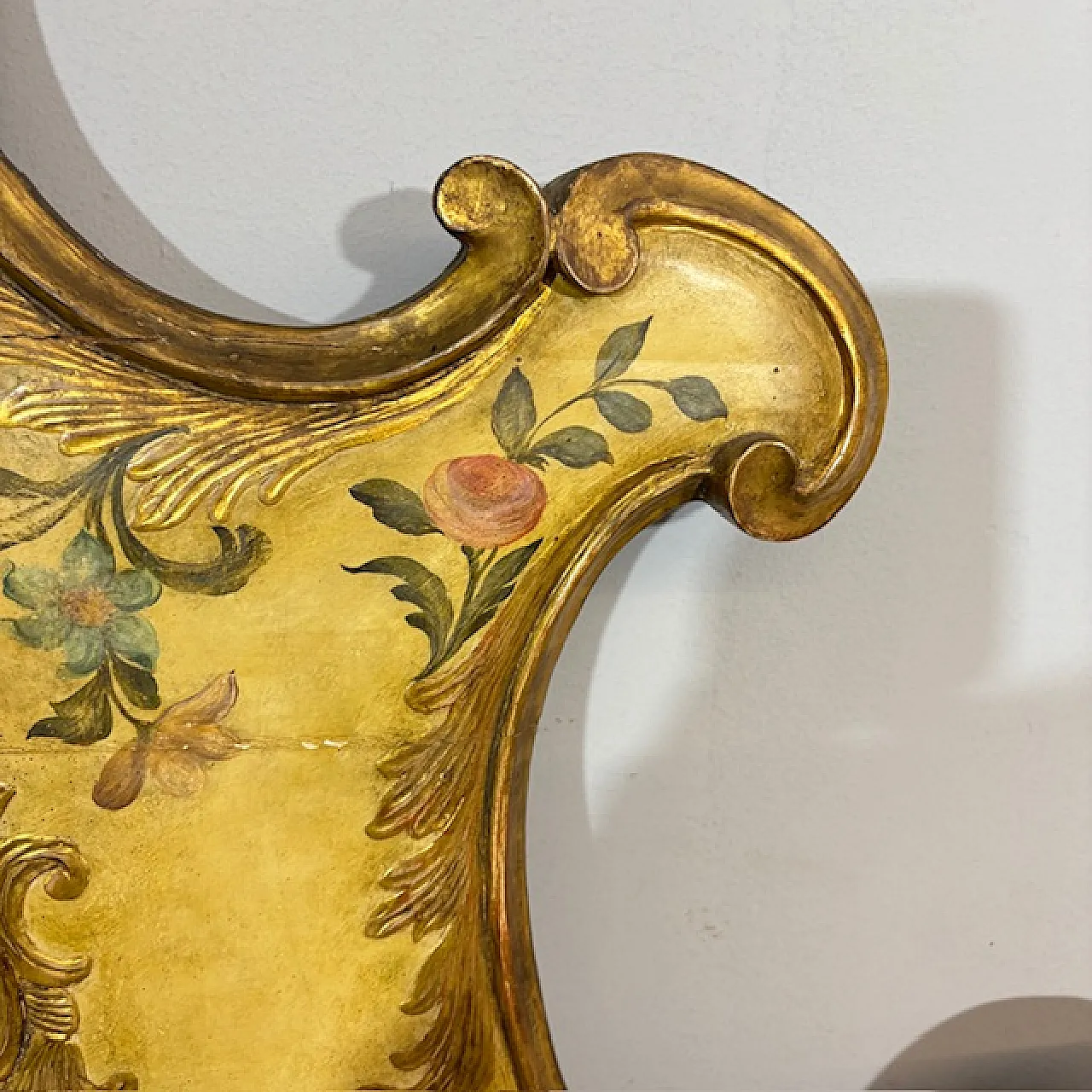 Painted and gilded wooden headboard, mid 19th century 12