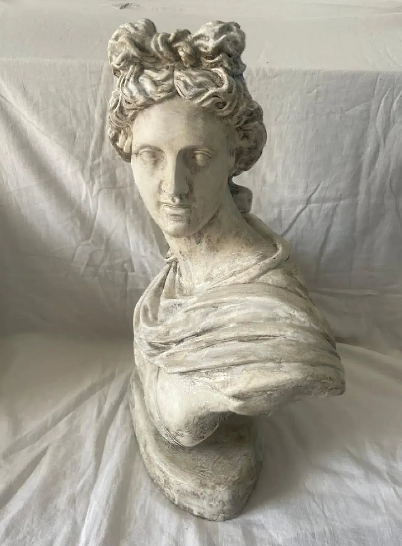 Busto di Apollo del Belvedere in gesso, anni '30 2