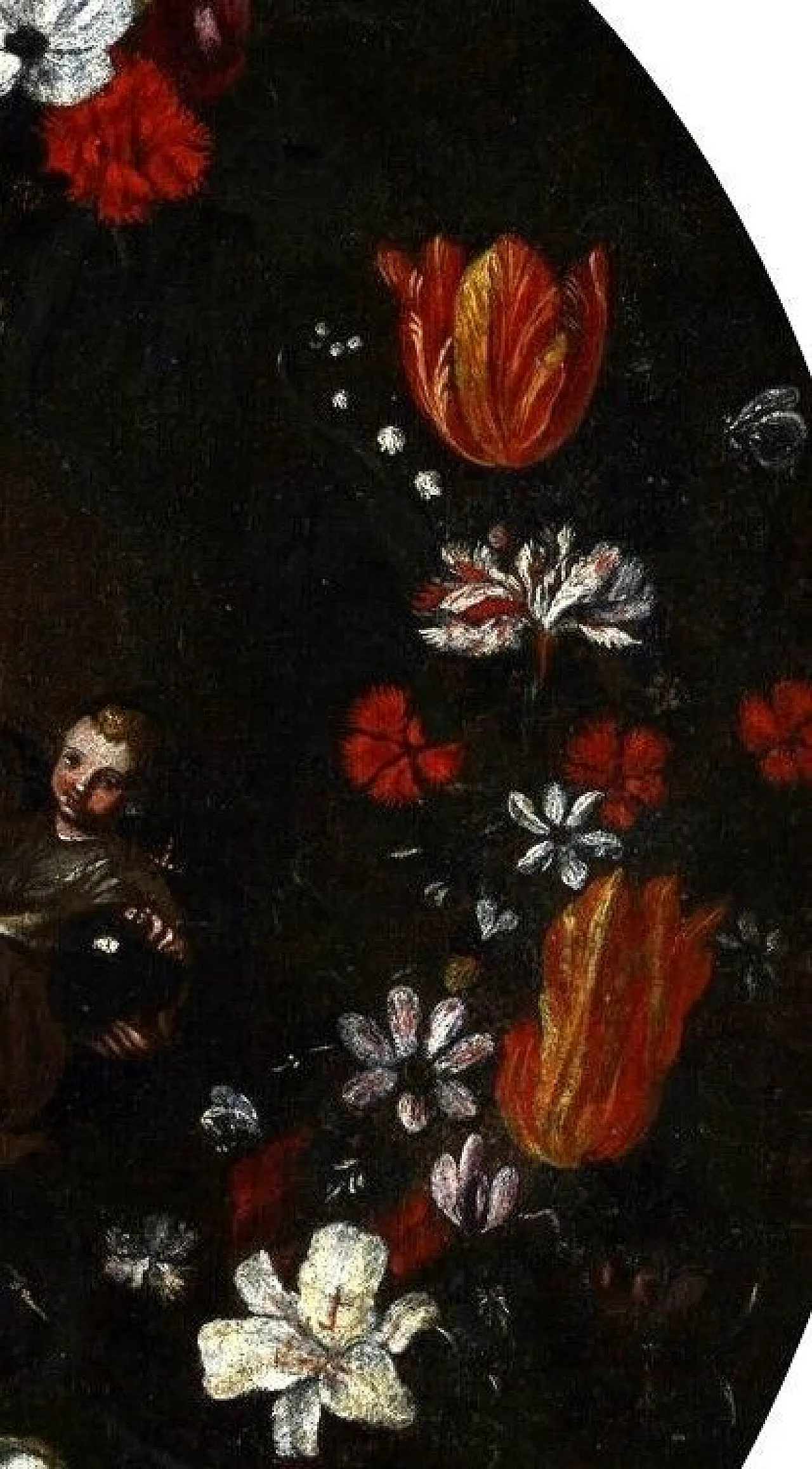 Madonna and Child on Flower Garland, oil on canvas, 17th century 4