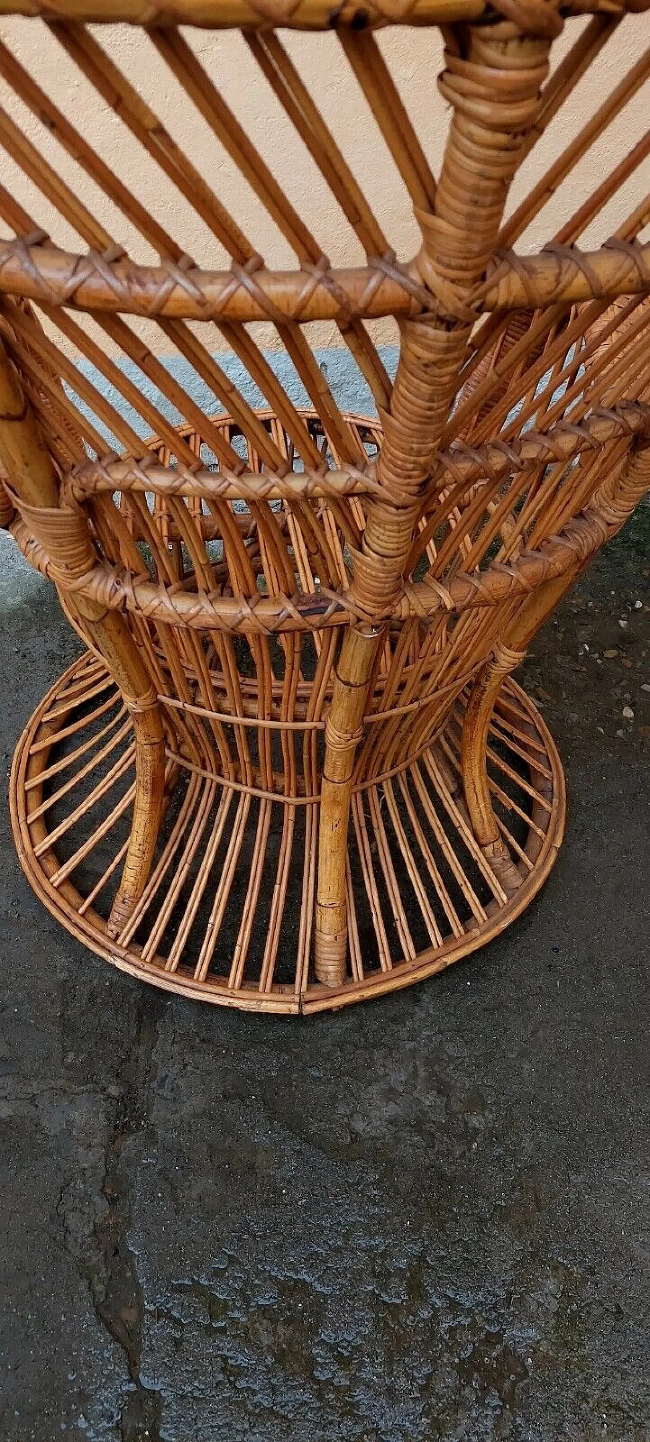 Poltrona in rattan di Lio Carminati e Giò Ponti per Bonacina, anni '50 10