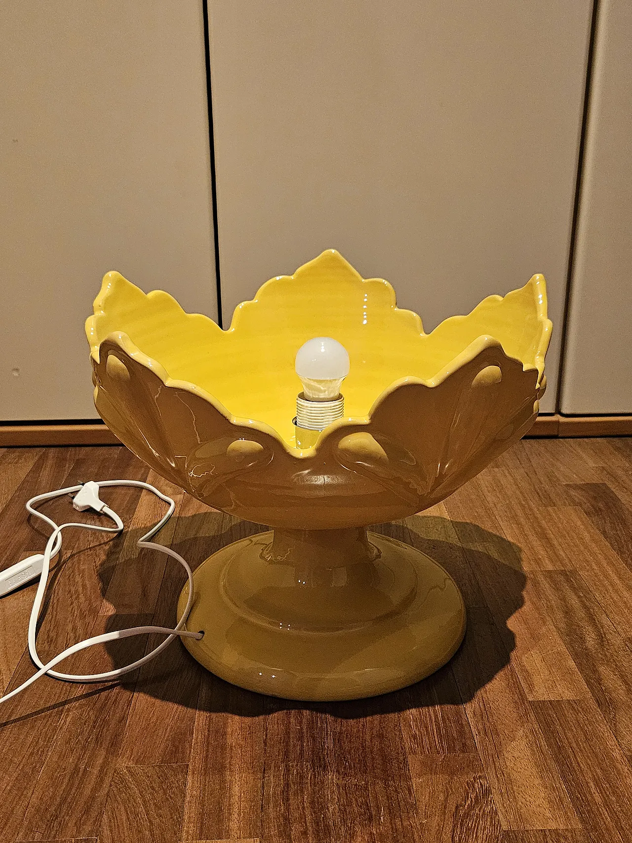 Lampada da tavolo in ceramica smaltata, anni 2000 13