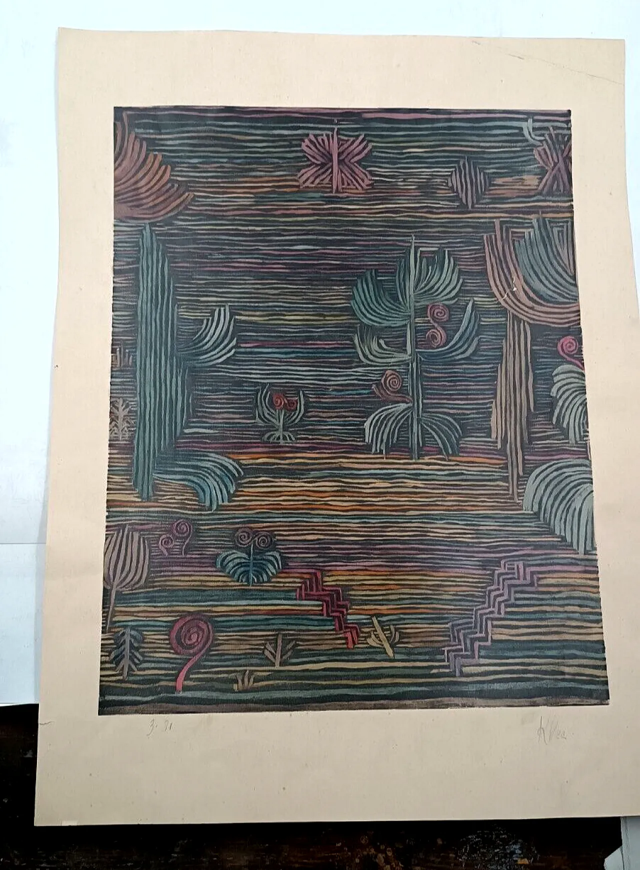 Giardino esotico di Paul Klee, litografia, metà '900 1