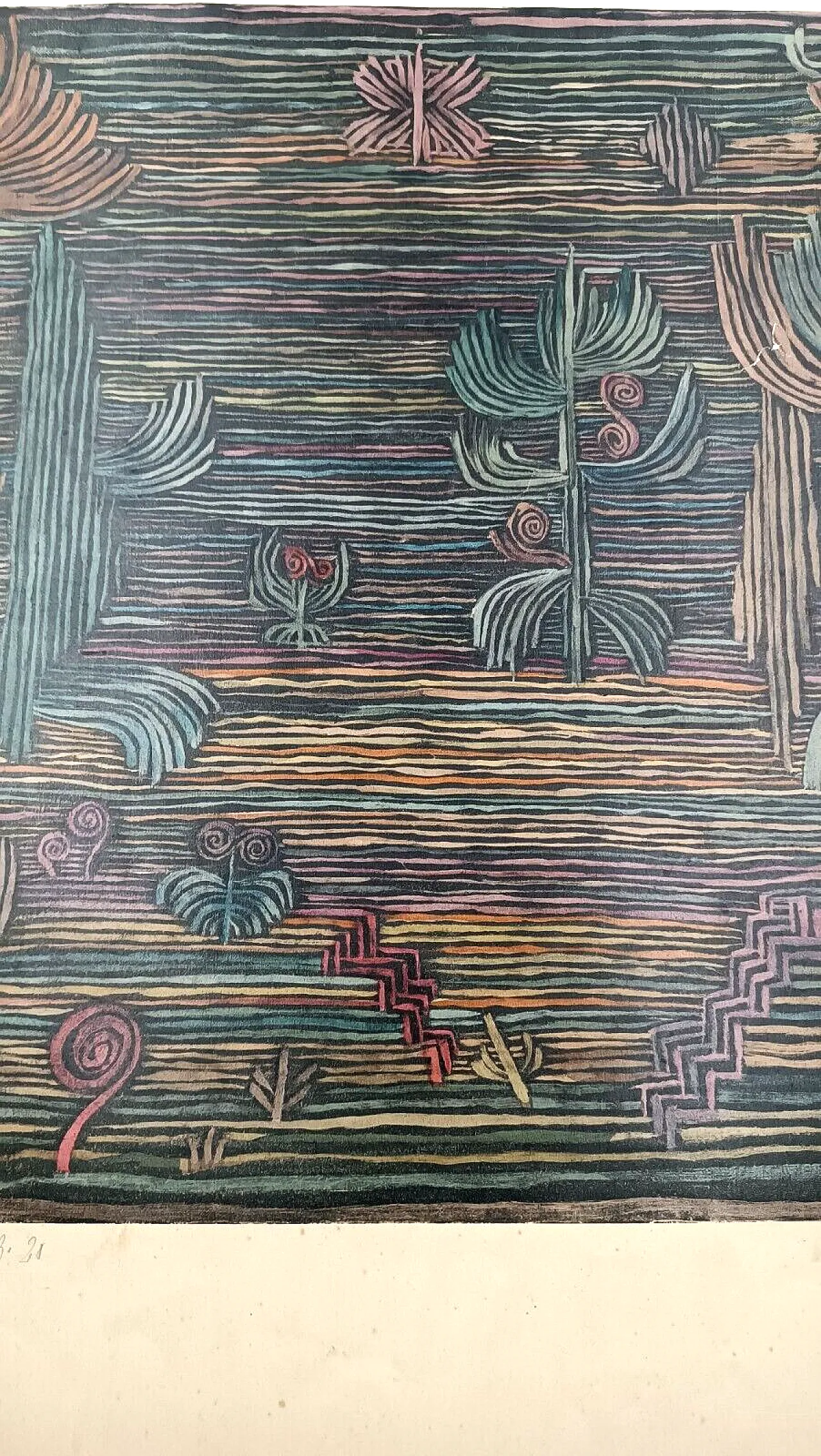 Giardino esotico di Paul Klee, litografia, metà '900 3