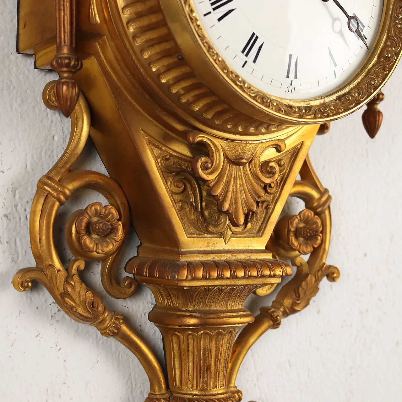 Napoleon III gilt bronze wall pendulum clock, 19th century 7