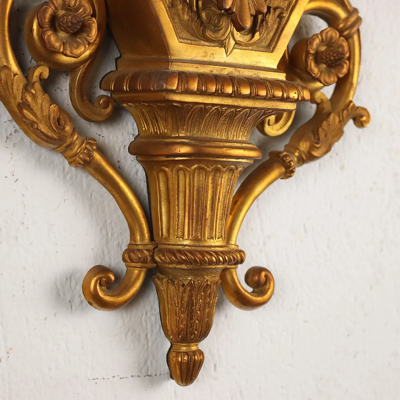 Napoleon III gilt bronze wall pendulum clock, 19th century 8