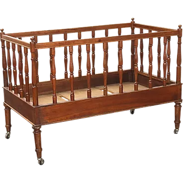 Umbertino walnut bed, late 19th century