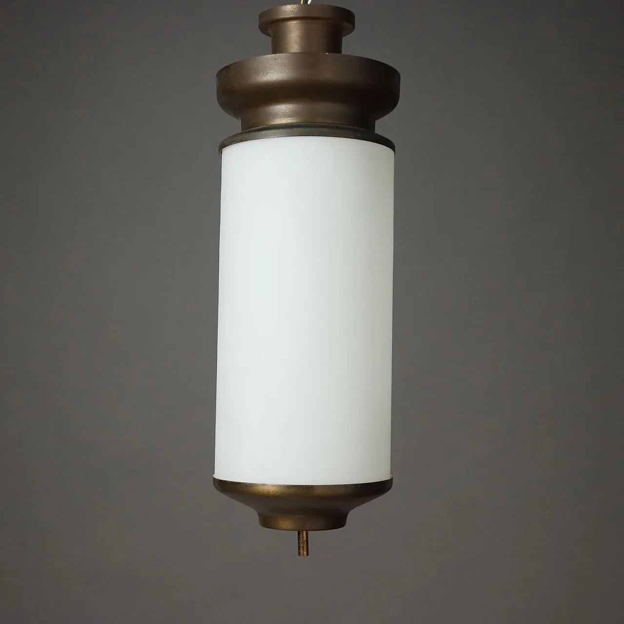 Lampada Lumi in ottone e vetro, anni '60 3