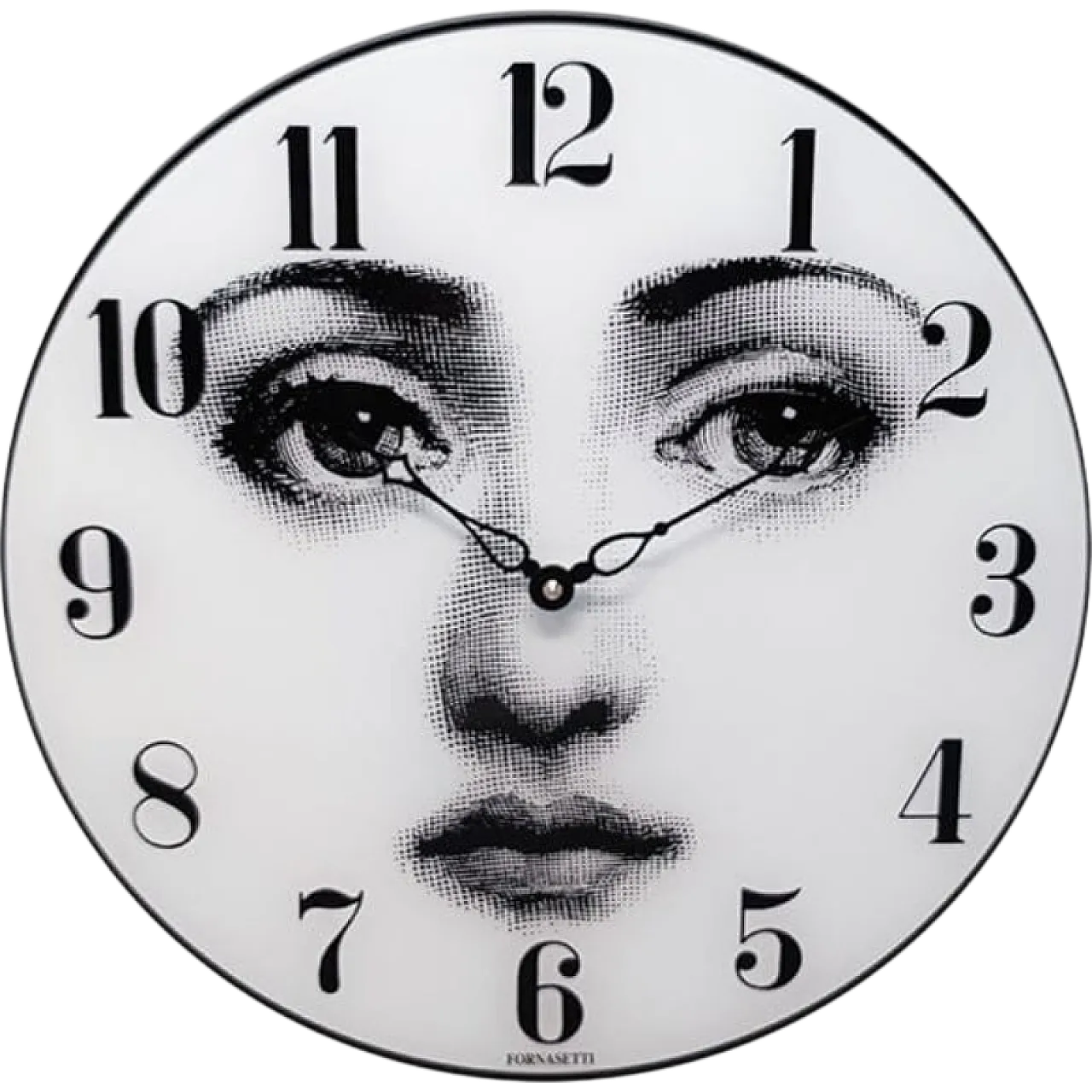 Wall Clock in Glass by Fornasetti, 90s 12