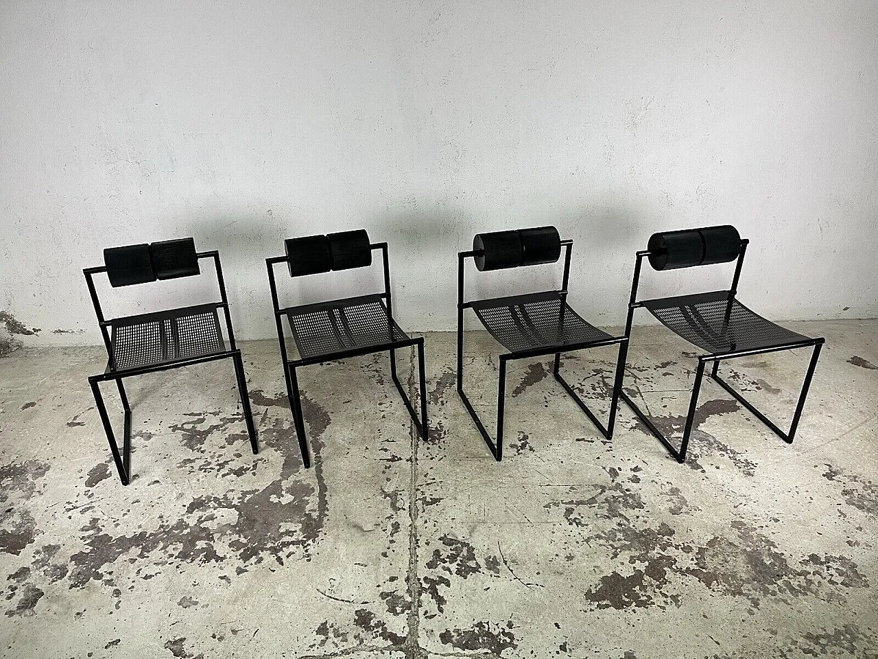 4 Prima chairs by Mario Botta for Alias, 1980s 1