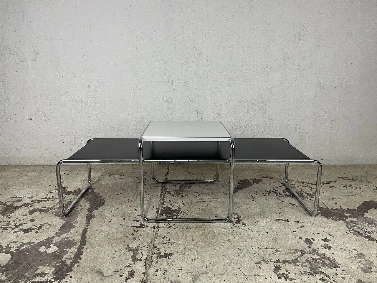 Pair of Laccio coffee tables by Marcel Breuer for Gavina, 1970s 2