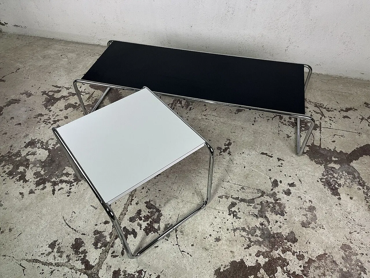 Pair of Laccio coffee tables by Marcel Breuer for Gavina, 1970s 13