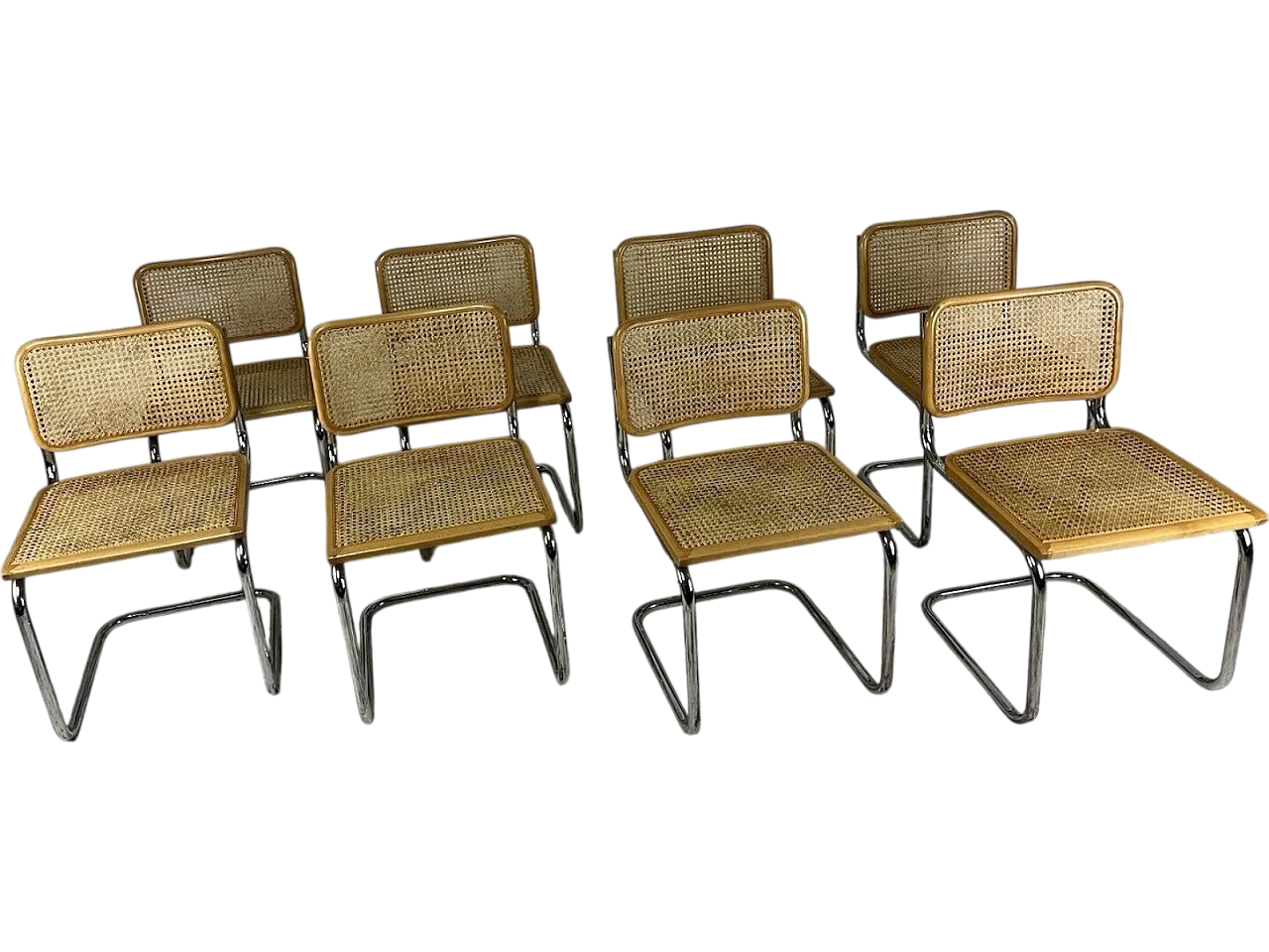 8 Cesca beech chairs by Marcel Breuer for Gavina, 1970s 16