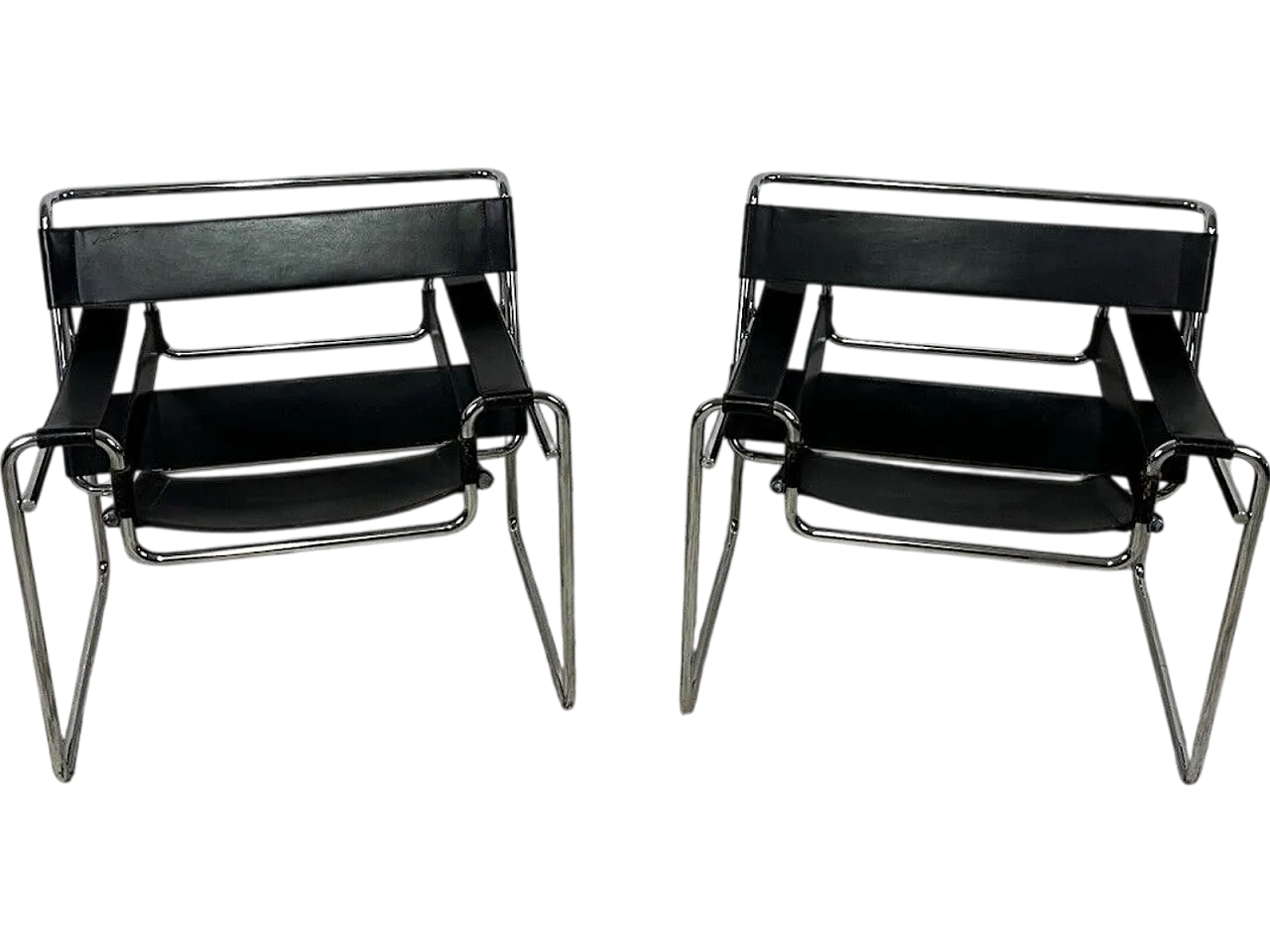 Pair of Wassily armchairs by Marcel Breuer for Gavina, 1970s 18