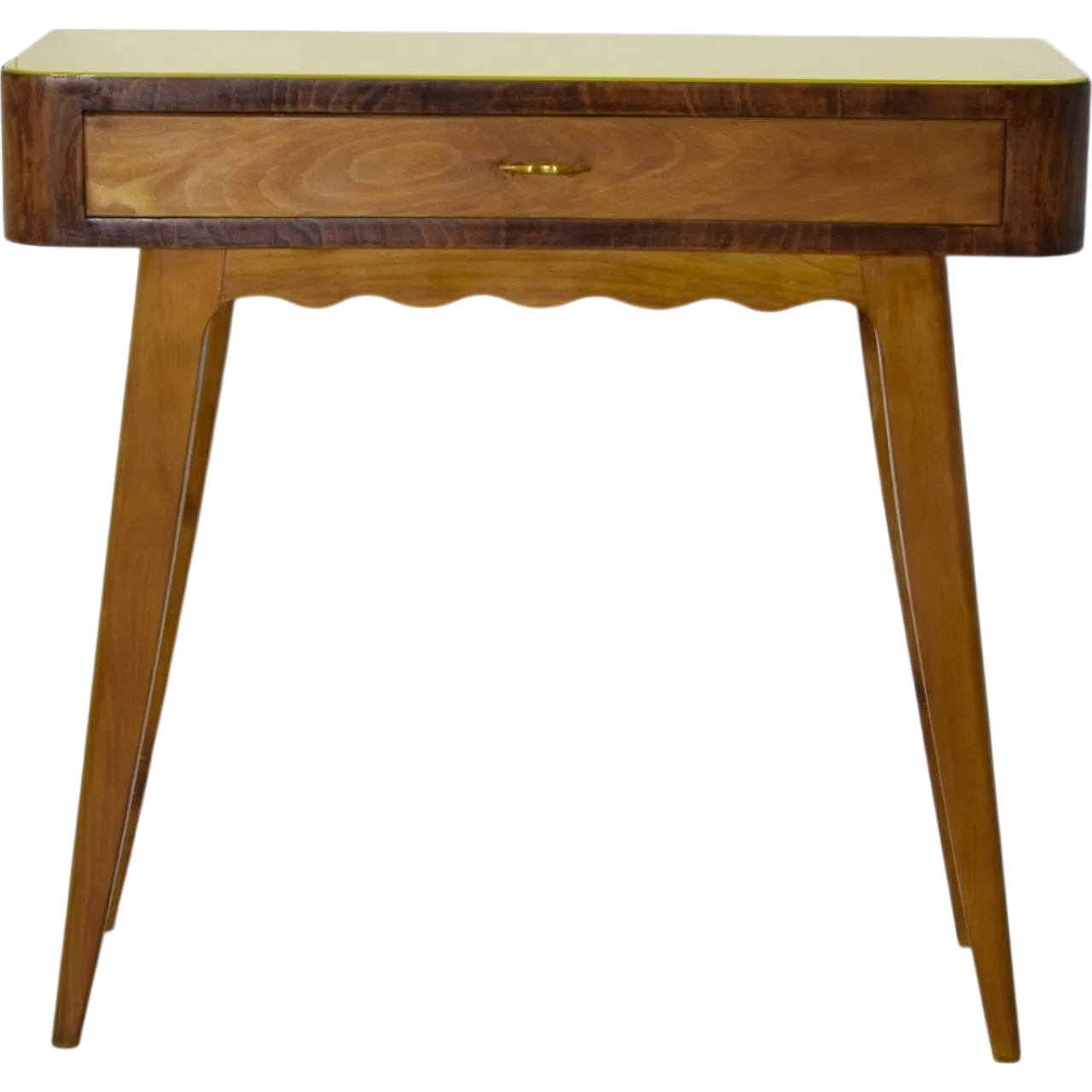 Wooden console table with glass top attributed to Paolo Buffa, 1950s 7