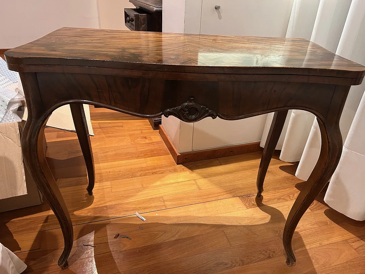 Folding Italian console table in Loui Philipe style, 20th century 6