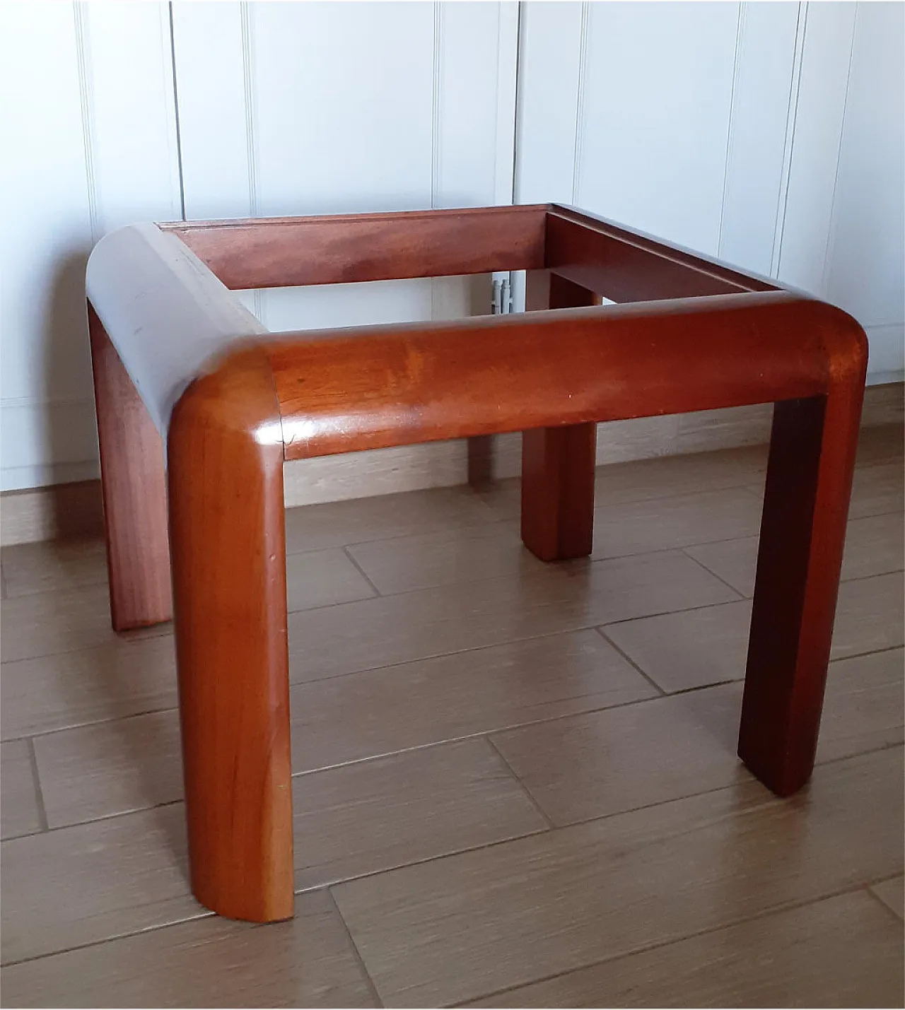 Coffee table with glass top, 80s 4