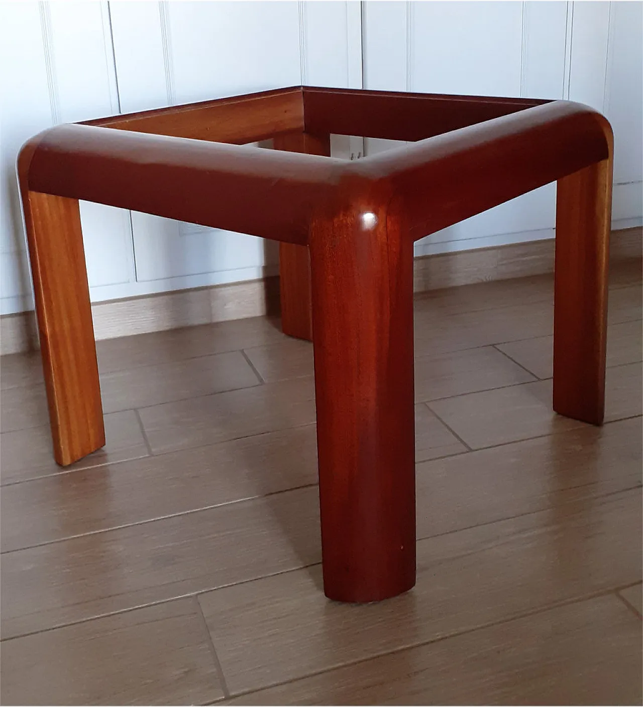 Coffee table with glass top, 80s 5