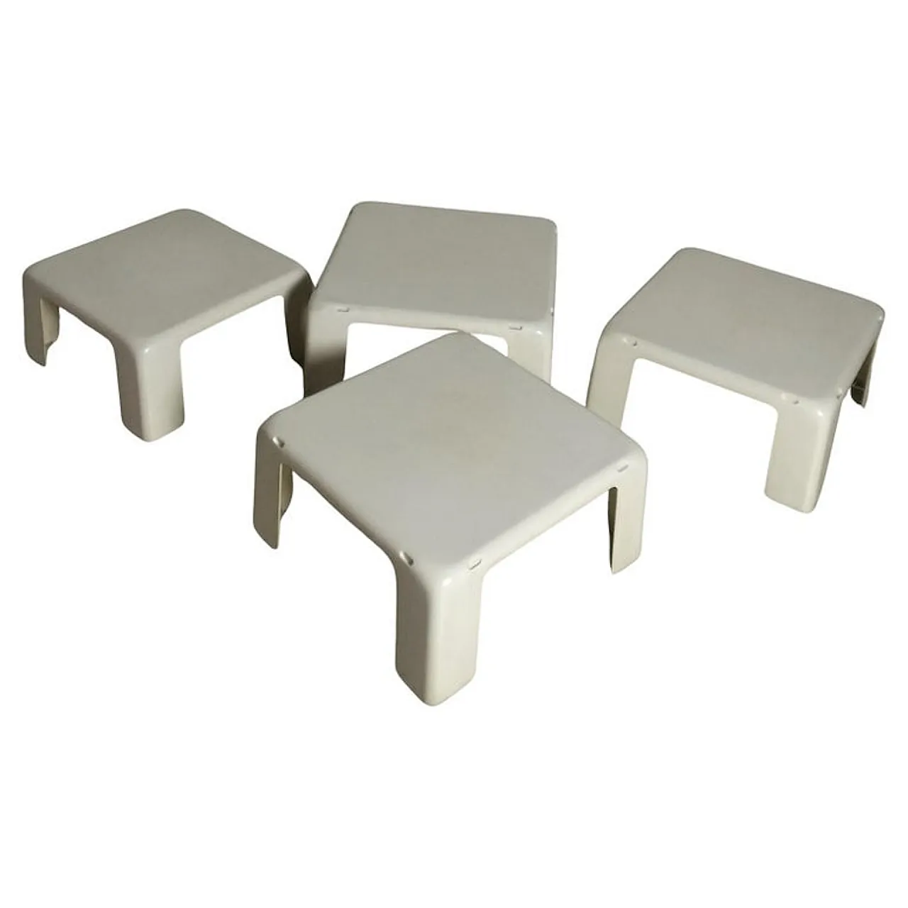 4 stackable nesting tables “I 4 cats” by M. Bellini for C&B, 70s 1