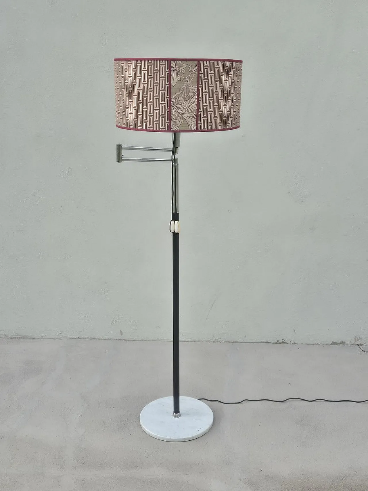 Three-Light Floor Lamp with Marble Base, Italy, 1960s 1