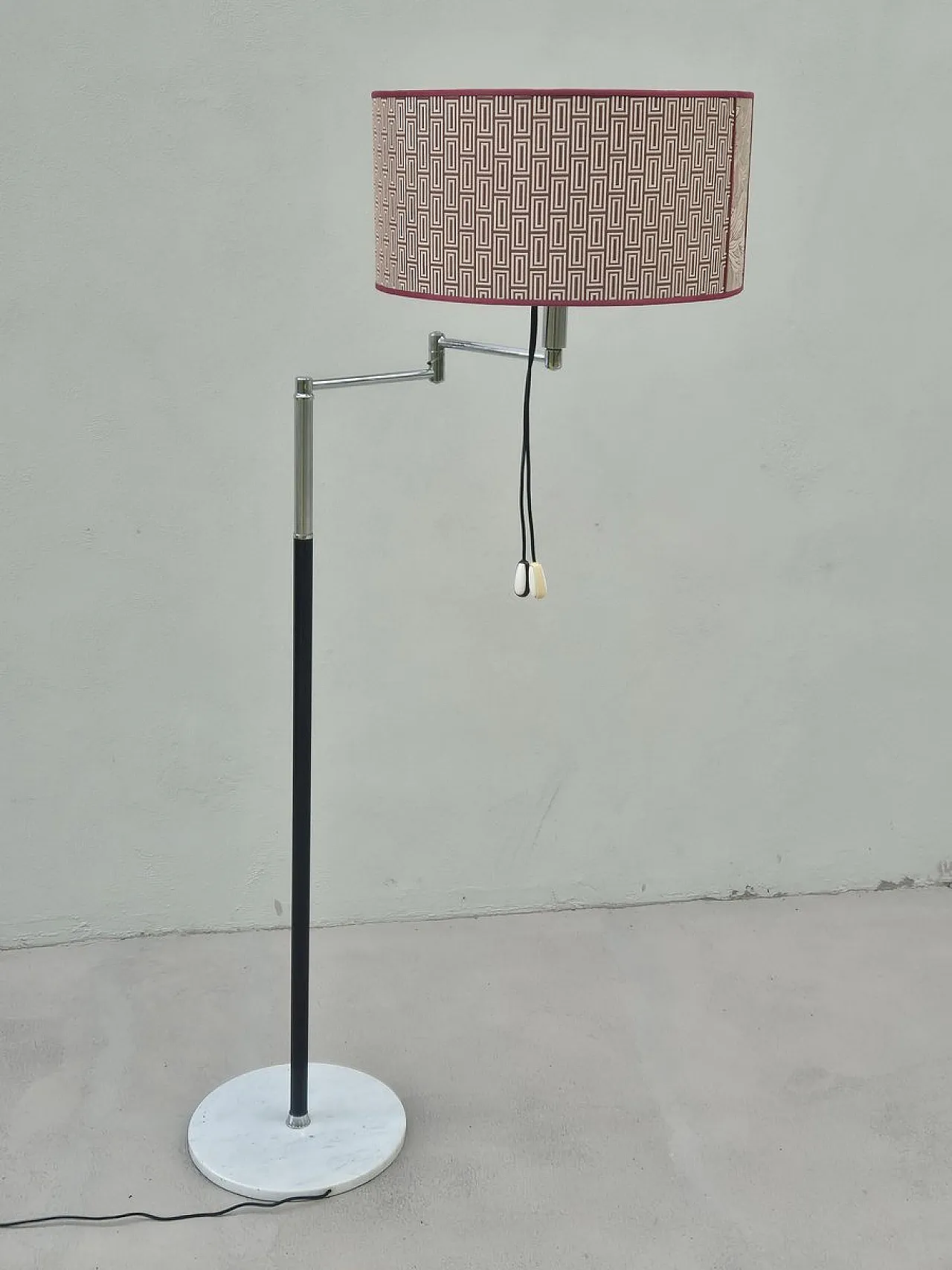 Three-Light Floor Lamp with Marble Base, Italy, 1960s 2