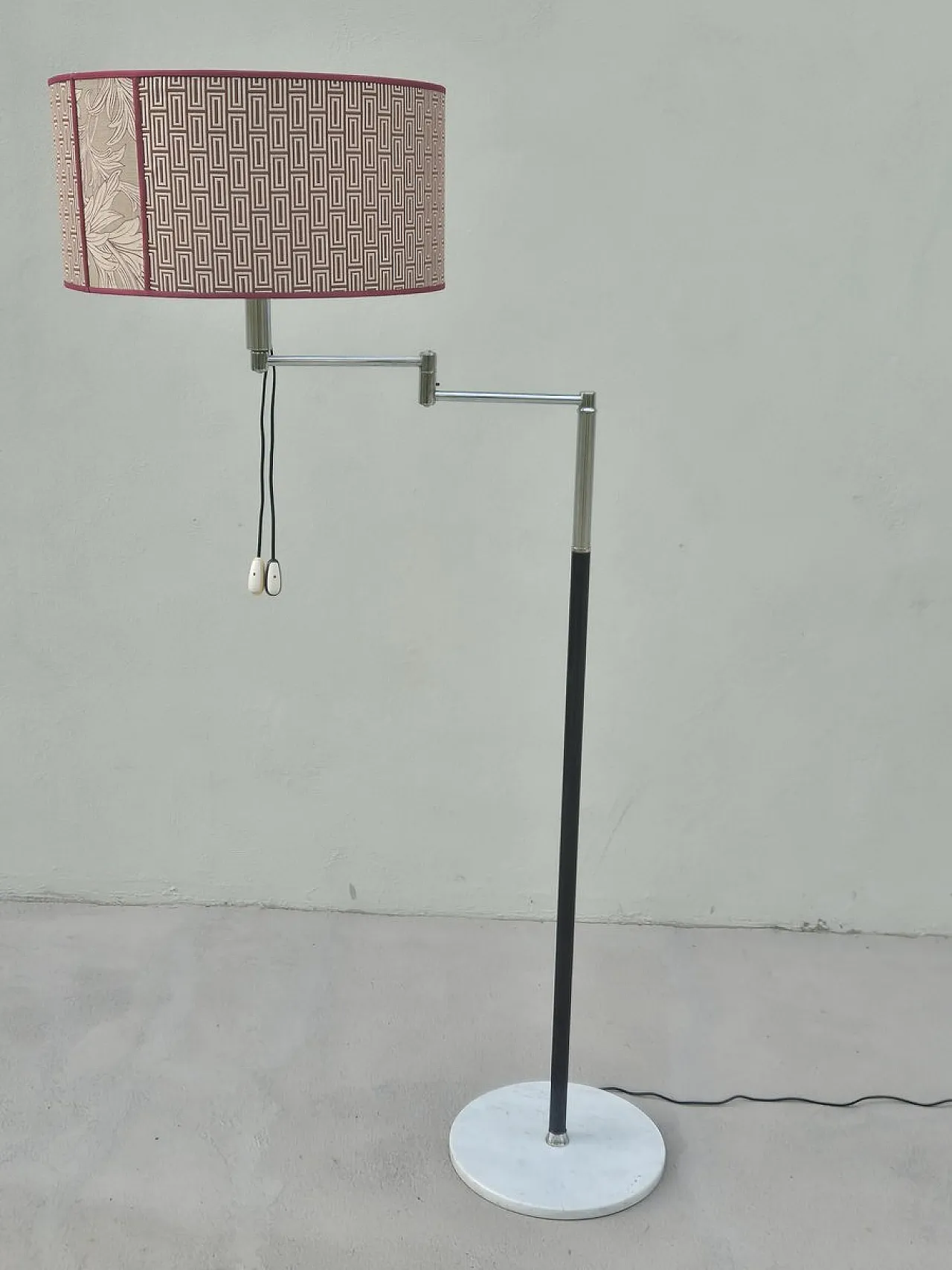 Three-Light Floor Lamp with Marble Base, Italy, 1960s 3