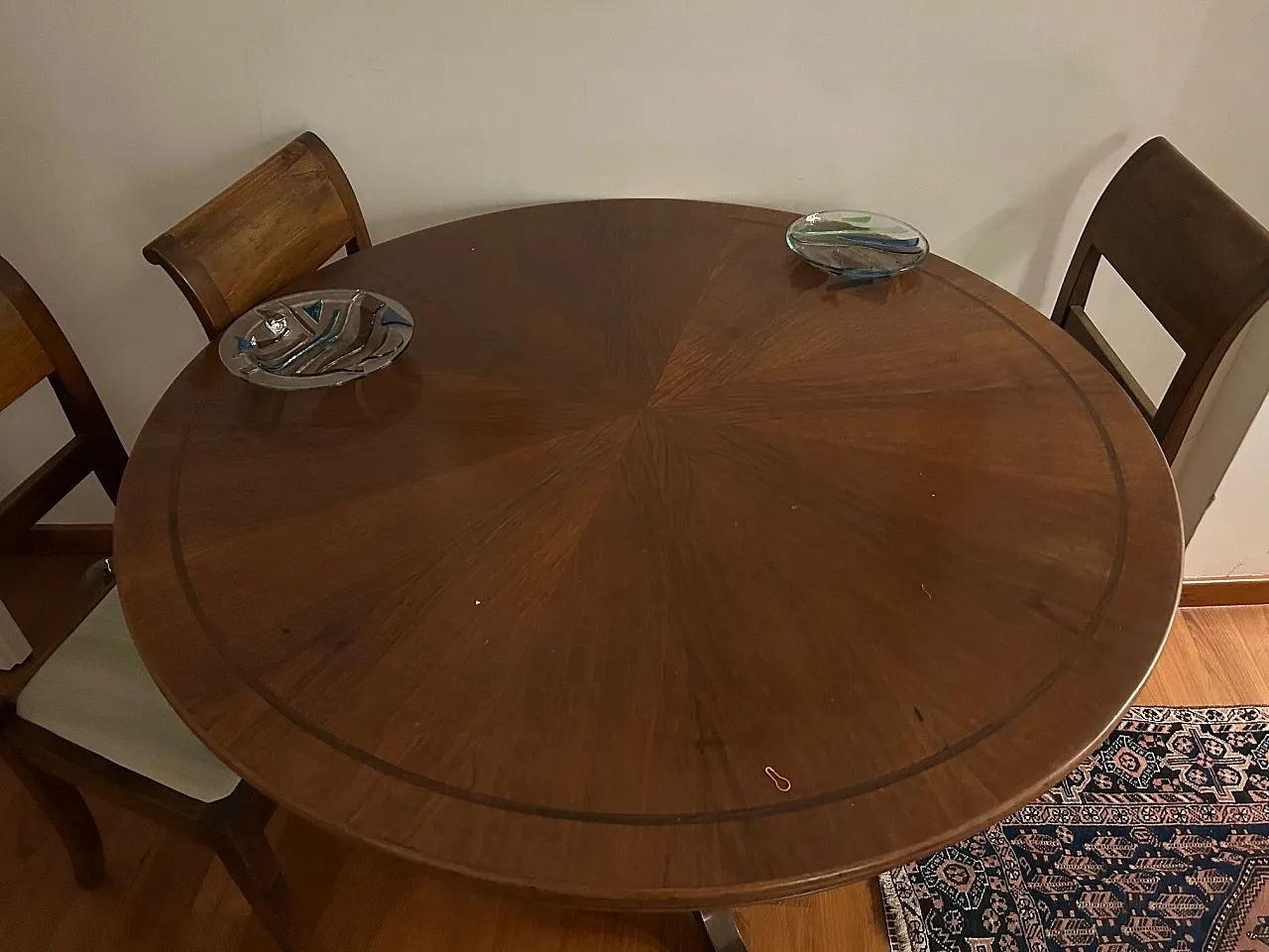 Round dining table Italian manifacture, 20th century 5