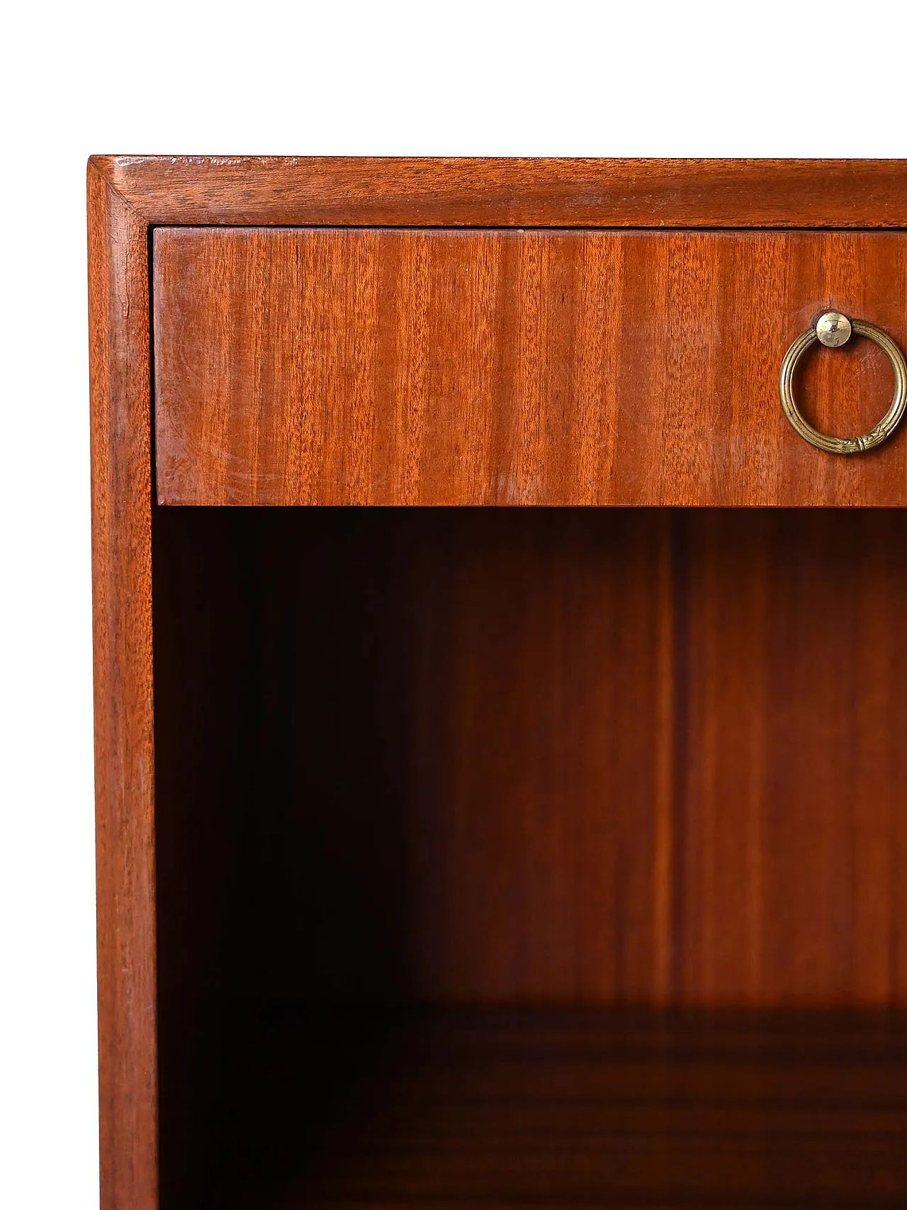 Mahogany bookcase with storage compartment, 60s 7