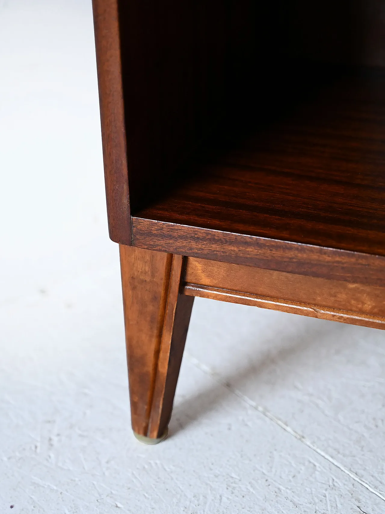 Mahogany bookcase with storage compartment, 60s 9