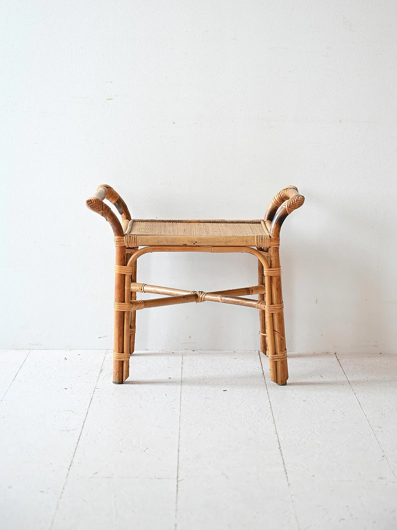 Rattan coffee table, 70s 1