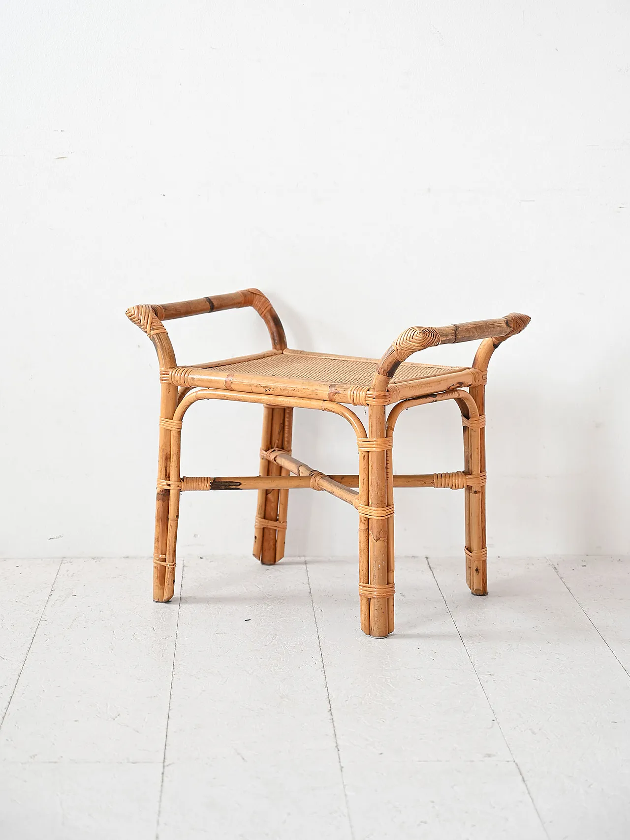 Rattan coffee table, 70s 2