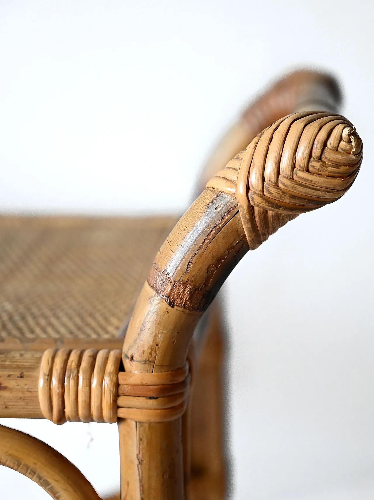 Rattan coffee table, 70s 5