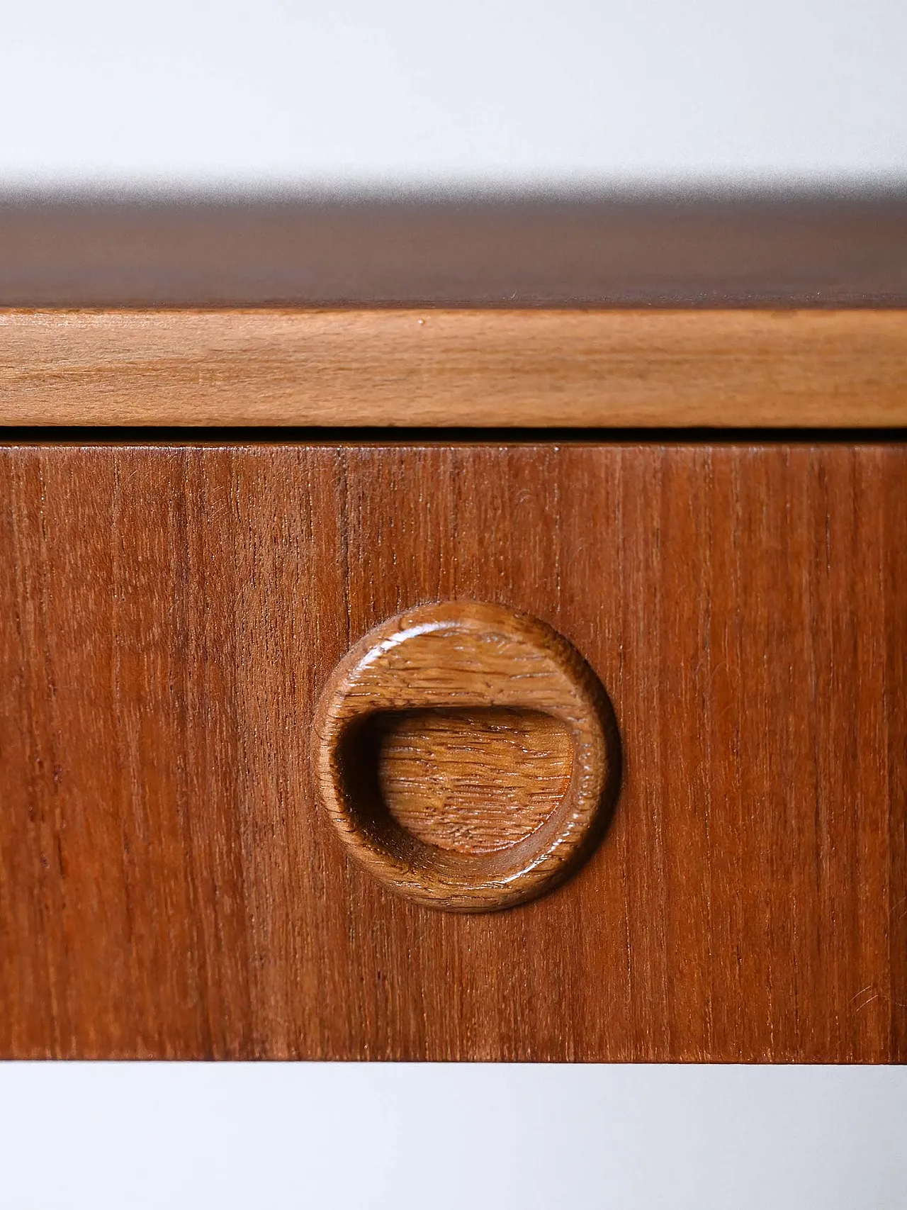 Pair of Scandinavian teak and rattan bedside tables, 1970s 7