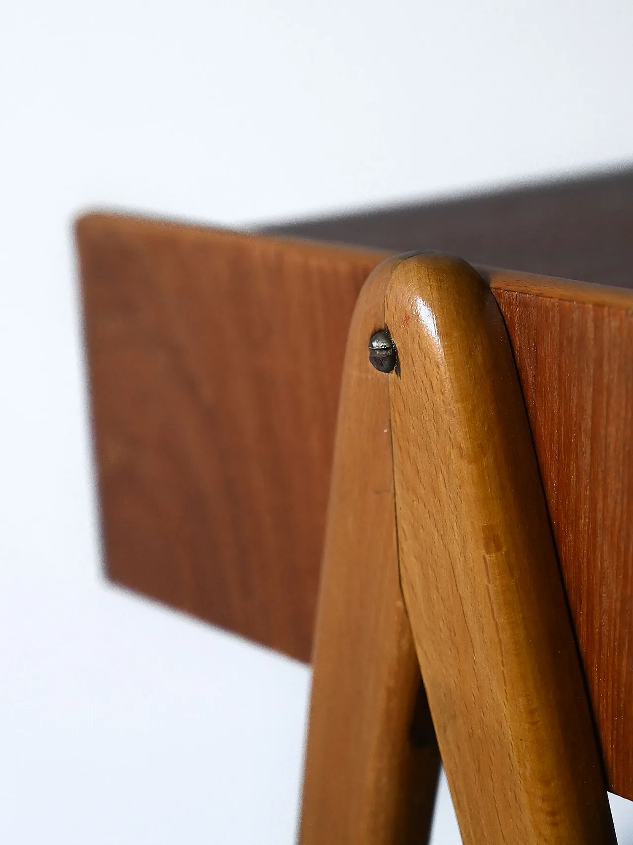 Pair of Scandinavian teak and rattan bedside tables, 1970s 9