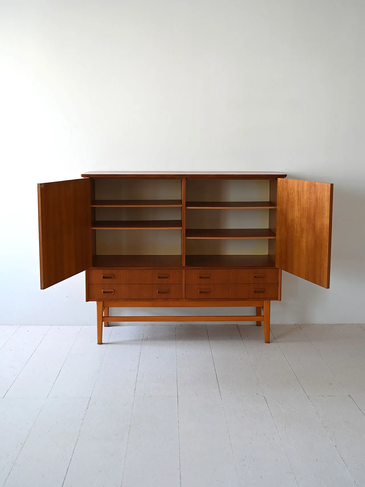 Scandinavian teak highboard, 1960s 3