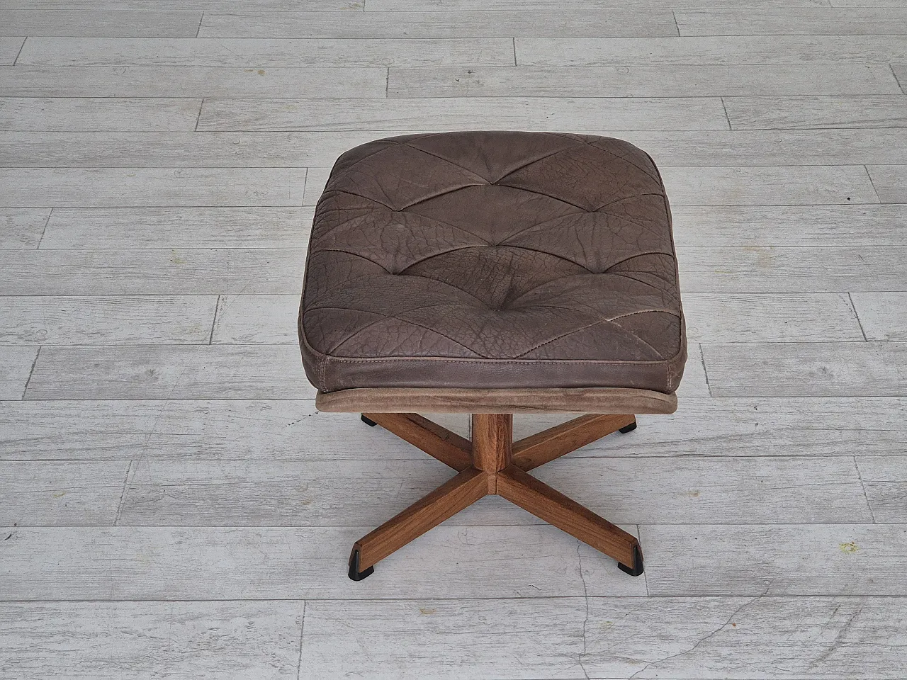 Adjustable footstool by Madsen & Schubell, 1970s 9